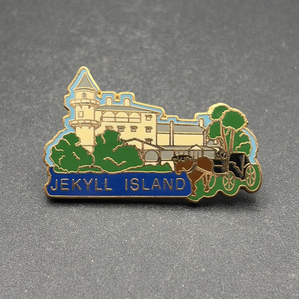 Jekyll Island‎ Georgia Horse And Carriage Lapel Hat Pin